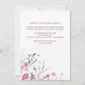 Verse wilde bloemen Doop Kaart (Achterkant)