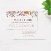 Verse wilde bloemen loyaliteitskaart visitekaartje (Bureau)