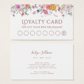 Verse wilde bloemen loyaliteitskaart visitekaartje (Voorkant /achterkant)