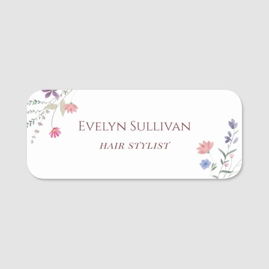 Verse wilde bloemen naamplaatje (Voorkant)