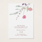 Verse wilde bloemen oorbel display kaart (Achterkant)