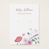 Verse wilde bloemen oorbel display kaart (Voorkant)
