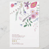 Verse wilde bloemen prijslijst flyer
