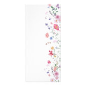 Verse wilde bloemen prijslijst rek kaart (Achterkant)