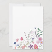 Verse wilde bloemen religieuze bruiloft kaart (Achterkant)