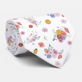 Verse wilde bloemen stropdas