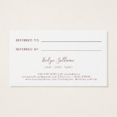 Verse wilde bloemen verwijzingskaart visitekaartje (Achterkant)