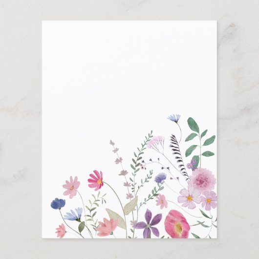 Verse wildflower flyer (Achterkant)