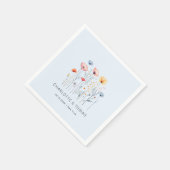 Verse Wildflower | Lichtblauwe bruiloft Servet (Hoek)