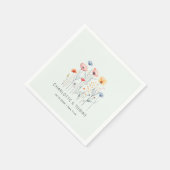 Verse Wildflower | Lichtgroene bruiloft Servet (Hoek)