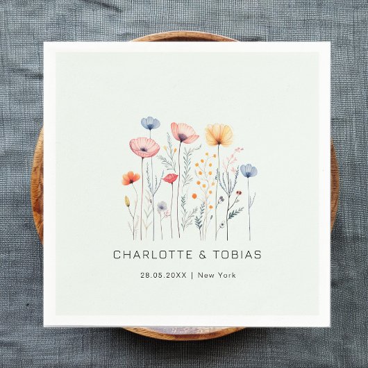 Verse Wildflower | Lichtgroene bruiloft Servet