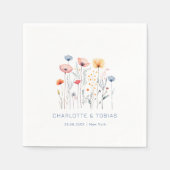 Verse Wildflower | Witte bruiloft Servet (Voorkant)