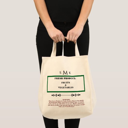 Verse Winkel Boodschappen Monogram Tote Bag (Voorkant (product))