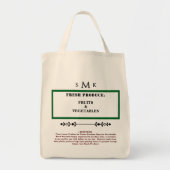 Verse Winkel Boodschappen Monogram Tote Bag (Voorkant)