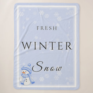 Verse Winter Sneeuw met Sneeuwman en Sneeuw Sherpa Deken