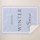 Verse Winter Sneeuw met Sneeuwman en Sneeuw Sherpa Deken (Voorkant (horizontaal))