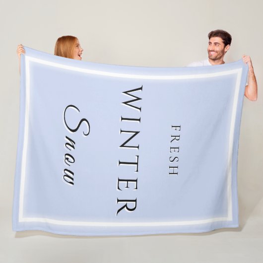 verse wintersneeuw fleece deken (In situ)