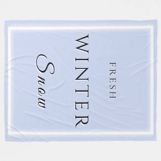 verse wintersneeuw fleece deken (Voorkant (Horizontaal))
