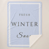 verse wintersneeuw sherpa deken (Voorkant)