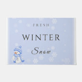 Verse Wintervreugde met Sneeuw en Sneeuwman Deurmat (Voorkant)