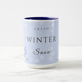 Verse Wintervreugde met Sneeuw en Sneeuwman Mok