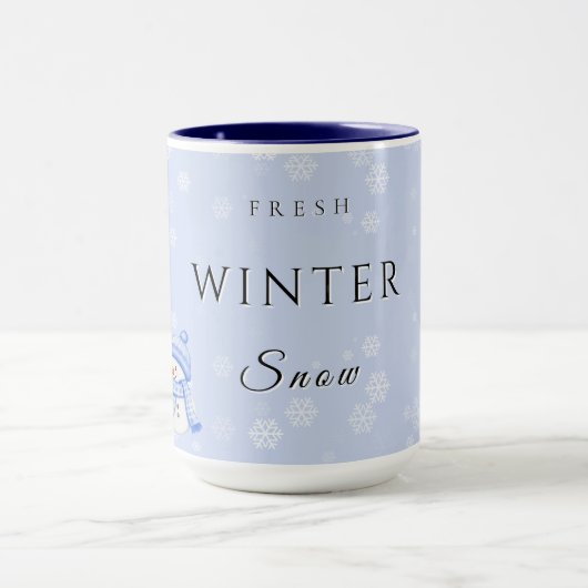 Verse Wintervreugde met Sneeuw en Sneeuwman Mok (Midden)