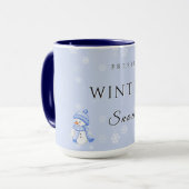 Verse Wintervreugde met Sneeuw en Sneeuwman Mok (Voorkant links)