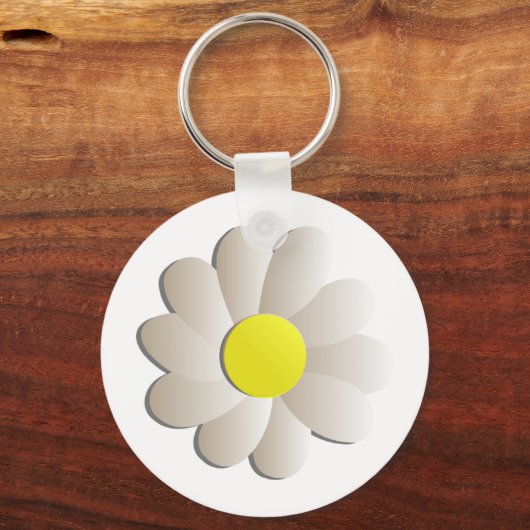 VERSE WIT-DAISY-STROOM, SPRINGTIJDSTROOM SLEUTELHANGER (Voorkant)