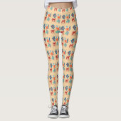 Verse witte Champagne Nordic Pattern Leggings (Voorkant)