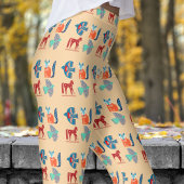 Verse witte Champagne Nordic Pattern Leggings