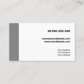 Verse witte hedendaagse transparantie visitekaartje (Achterkant)