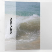 Verse witte moderne transparantie drieluik kaart (Binnenzijde eerst)