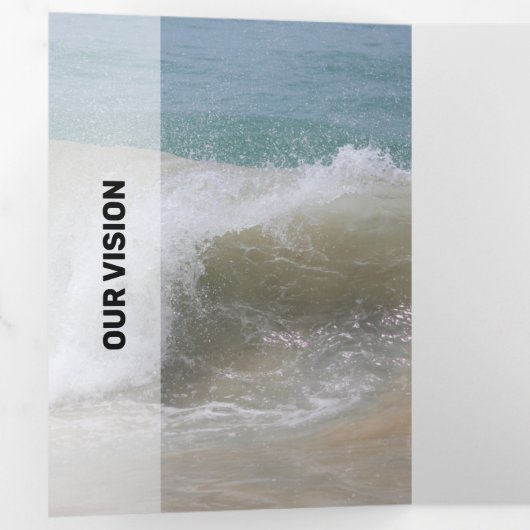 Verse witte moderne transparantie drieluik kaart (Binnenzijde eerst)