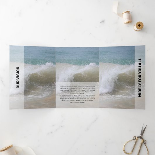 Verse witte moderne transparantie drieluik kaart (Binnen)