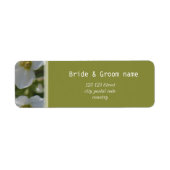 verse witte tuinbloemen adresetiketten. etiket (Voorkant)