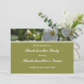 verse witte tuinbloemen bachelorettee kaart (Staand voorkant)