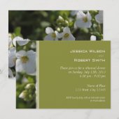 verse witte tuinbloemen repetitief diner kaart (Voorkant / Achterkant)