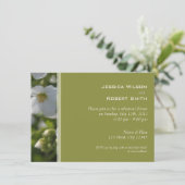 verse witte tuinbloemen repetitief diner kaart (Staand voorkant)