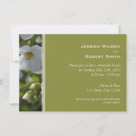 verse witte tuinbloemen repetitief diner kaart