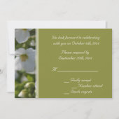 verse witte tuintbloemen RSVP huwelijksfeest Kaart (Voorkant)