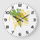 Verse Wortel Kleurrijke Plantaardige Kunst Grote Klok (Voorkant)