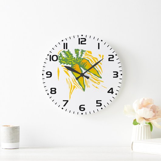 Verse Wortel Kleurrijke Plantaardige Kunst Grote Klok