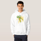 Verse Wortel Kleurrijke Plantaardige Kunst Hoodie (Voorkant volledig)