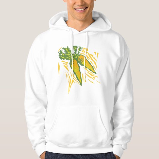 Verse Wortel Kleurrijke Plantaardige Kunst Hoodie (Voorkant)