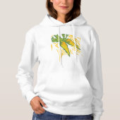 Verse Wortel Kleurrijke Plantaardige Kunst Hoodie (Voorkant)