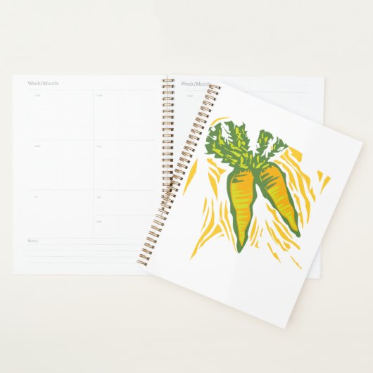 Verse Wortel Kleurrijke Plantaardige Kunst Planner (Display)