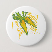 Verse Wortel Kleurrijke Plantaardige Kunst Ronde Button 7,6 Cm (Voorkant)