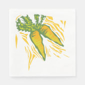 Verse Wortel Kleurrijke Plantaardige Kunst Servet (Voorkant)