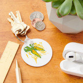 Verse Wortel Kleurrijke Plantaardige Kunst Sleutelhanger