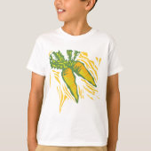 Verse Wortel Kleurrijke Plantaardige Kunst T-shirt (Voorkant)